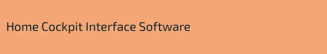 Home Cockpit Interface Software